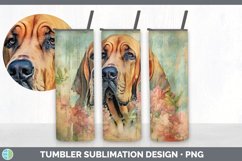 Vintage Bloodhound Dog Tumbler | Sublimation 20 oz Skinny Tu Product Image 5