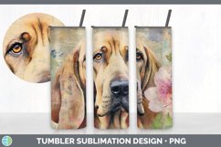 Vintage Bloodhound Dog Tumbler | Sublimation 20 oz Skinny Tu Product Image 6