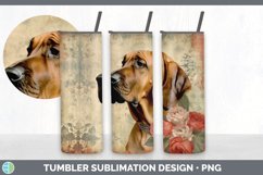 Vintage Bloodhound Dog Tumbler | Sublimation 20 oz Skinny Tu Product Image 7