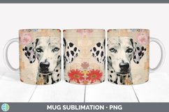 Vintage Dalmatian Dog Mug Wrap | Sublimation Coffee Cup Desi Product Image 2