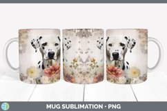 Vintage Dalmatian Dog Mug Wrap | Sublimation Coffee Cup Desi Product Image 4