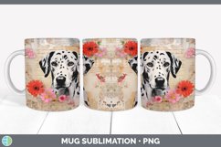 Vintage Dalmatian Dog Mug Wrap | Sublimation Coffee Cup Desi Product Image 5