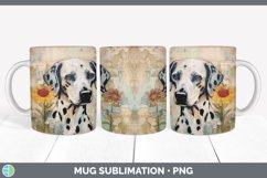 Vintage Dalmatian Dog Mug Wrap | Sublimation Coffee Cup Desi Product Image 6