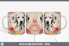 Vintage Dalmatian Dog Mug Wrap | Sublimation Coffee Cup Desi Product Image 7