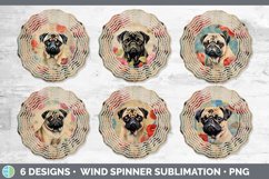 Vintage Pug Dog Wind Spinner | Sublimation Spinner Designs B Product Image 2