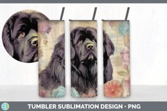 Vintage Newfoundland Dog Tumbler | Sublimation 20 oz Skinny Product Image 2