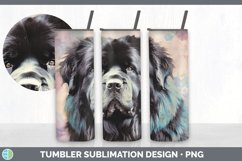 Vintage Newfoundland Dog Tumbler | Sublimation 20 oz Skinny Product Image 3