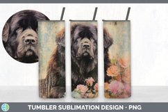 Vintage Newfoundland Dog Tumbler | Sublimation 20 oz Skinny Product Image 4