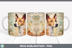 Vintage Basenji Dog Mug Wrap | Sublimation Coffee Cup Design Product Image 5