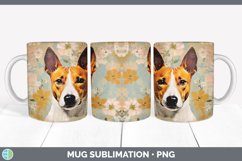 Vintage Basenji Dog Mug Wrap | Sublimation Coffee Cup Design Product Image 6