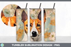 Vintage Basenji Dog Tumbler | Sublimation 20 oz Skinny Tumbl Product Image 4