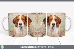 Vintage Brittany Dog Mug Wrap | Sublimation Coffee Cup Desig Product Image 1