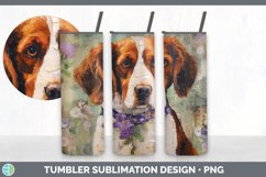 Vintage Brittany Dog Tumbler | Sublimation 20 oz Skinny Tumb Product Image 5