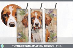 Vintage Brittany Dog Tumbler | Sublimation 20 oz Skinny Tumb Product Image 7