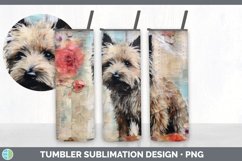 Vintage Cairn Terrier Dog Tumbler | Sublimation 20 oz Skinny Product Image 3
