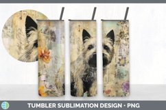 Vintage Cairn Terrier Dog Tumbler | Sublimation 20 oz Skinny Product Image 4