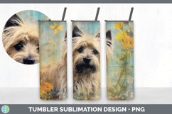 Vintage Cairn Terrier Dog Tumbler | Sublimation 20 oz Skinny Product Image 5