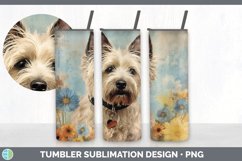 Vintage Cairn Terrier Dog Tumbler | Sublimation 20 oz Skinny Product Image 6