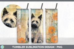 Vintage Cairn Terrier Dog Tumbler | Sublimation 20 oz Skinny Product Image 7