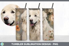 Vintage Great Pyrenees Dog Tumbler | Sublimation 20 oz Skinn Product Image 3