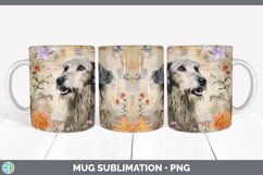 Vintage Irish Wolfhound Dog Mug Wrap | Sublimation Coffee Cu Product Image 2