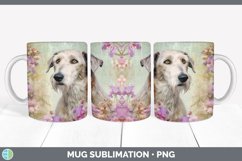 Vintage Irish Wolfhound Dog Mug Wrap | Sublimation Coffee Cu Product Image 3