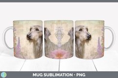 Vintage Irish Wolfhound Dog Mug Wrap | Sublimation Coffee Cu Product Image 4