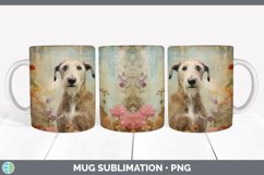 Vintage Irish Wolfhound Dog Mug Wrap | Sublimation Coffee Cu Product Image 5
