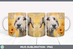 Vintage Irish Wolfhound Dog Mug Wrap | Sublimation Coffee Cu Product Image 7