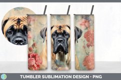 Vintage Mastiff Dog Tumbler | Sublimation 20 oz Skinny Tumbl Product Image 4