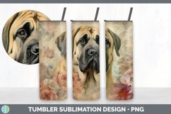 Vintage Mastiff Dog Tumbler | Sublimation 20 oz Skinny Tumbl Product Image 5