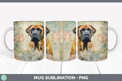 Vintage Mastiff Dog Mug Wrap | Sublimation Coffee Cup Design Product Image 4