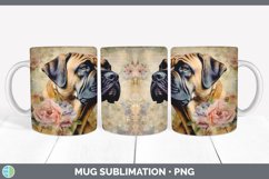 Vintage Mastiff Dog Mug Wrap | Sublimation Coffee Cup Design Product Image 5