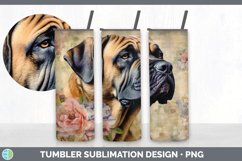 Vintage Mastiff Dog Tumbler | Sublimation 20 oz Skinny Tumbl Product Image 7