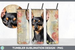 Vintage Miniature Pinscher Dog Tumbler | Sublimation 20 oz S Product Image 4
