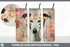 Vintage Whippet Dog Tumbler | Sublimation 20 oz Skinny Tumbl Product Image 4