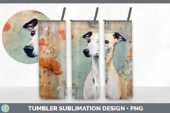 Vintage Whippet Dog Tumbler | Sublimation 20 oz Skinny Tumbl Product Image 6