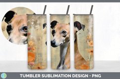 Vintage Whippet Dog Tumbler | Sublimation 20 oz Skinny Tumbl Product Image 7