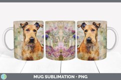 Vintage Airedale Terrier Dog Mug Wrap | Sublimation Coffee C Product Image 3