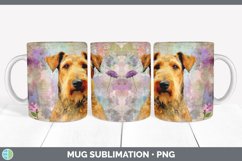 Vintage Airedale Terrier Dog Mug Wrap | Sublimation Coffee C Product Image 6