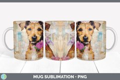 Vintage Airedale Terrier Dog Mug Wrap | Sublimation Coffee C Product Image 7