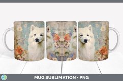 Vintage American Eskie Dog Mug Wrap | Sublimation Coffee Cup Product Image 5