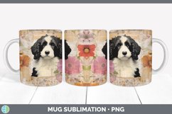 Vintage Bernedoodle Dog Mug Wrap | Sublimation Coffee Cup De Product Image 3