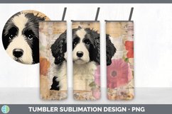 Vintage Bernedoodle Dog Tumbler | Sublimation 20 oz Skinny T Product Image 3