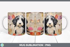 Vintage Bernedoodle Dog Mug Wrap | Sublimation Coffee Cup De Product Image 4