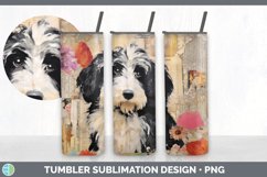 Vintage Bernedoodle Dog Tumbler | Sublimation 20 oz Skinny T Product Image 4