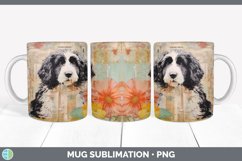 Vintage Bernedoodle Dog Mug Wrap | Sublimation Coffee Cup De Product Image 7