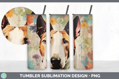 Vintage Bull Terrier Dog Tumbler | Sublimation 20 oz Skinny Product Image 4