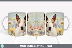 Vintage Bull Terrier Dog Mug Wrap | Sublimation Coffee Cup D Product Image 7