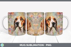 Vintage English Coonhound Dog Mug Wrap | Sublimation Coffee Product Image 1